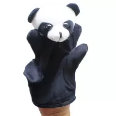Marioneta de mana model animalut, 22.5 cm, Gonga® - Negru