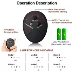 Aparat electrostimulare pentru fesieri, 1-100hz, 10 nivele, negru, portocaliu, Gonga®