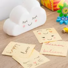 Lampa de veghe, pentru copii, model norisor , curcubeu cu autocolante diferite modele, Gonga®