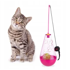 Jucarie interactiva pentru pisici, 3 in 1, Gonga® - Roz