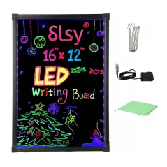 Tabla LED Fluorescenta pentru scris/desenat,30x40cm,Gonga® - Negru