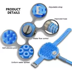 Perie de spalat/masat animalele de companie,cu furtun, lungime furtun 160 cm, Gonga®