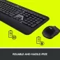 Kit mouse si tastatura Logitech ADVANCED Combo Wireless, negru