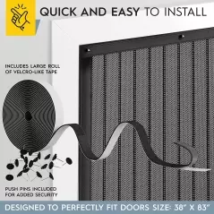 Plasa usa cu inchidere magnetica pentru insecte, dimensiuni 100x210cm, Gonga®