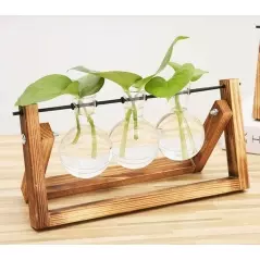 Vaza hidroponica cu trei vase de sticla, Gonga®