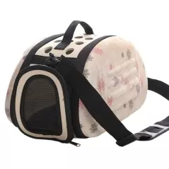 Geanta transport animale de companie de talie mica, pliabila, bej, Gonga®