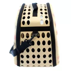 Geanta transport animale de companie de talie mica, pliabila, bej, Gonga®