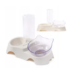 Castron pentru animale de companie cu dozator de apa, transparent, Gonga®