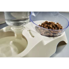 Castron pentru animale de companie cu dozator de apa, transparent, Gonga®