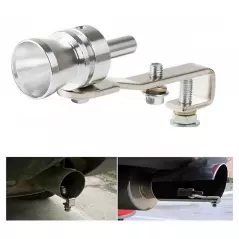 Adaptor sunet turbo universal din aluminiu pentru toba de esapament, fluier evacuare, Gonga® - Argintiu