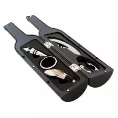 Set 6 accesorii pentru vin, model sticla de vin, Gonga®