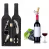 Set 6 accesorii pentru vin, model sticla de vin, Gonga®