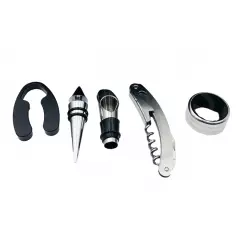 Set 6 accesorii pentru vin, model sticla de vin, Gonga®