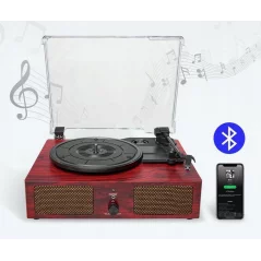 Boxa portabila model gramofon, BLuetooth, Gonga - Visiniu