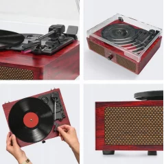 Pick-Up , gramofon cu 3 viteze, boxe integrate Bluetooth, Gonga®