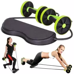 Dispozitiv de antrenament muscular cu gantere din cauciuc, Gonga - Verde