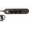 Prelungitor 2500W cu 3 prize si 3 porturi USB, Gonga®