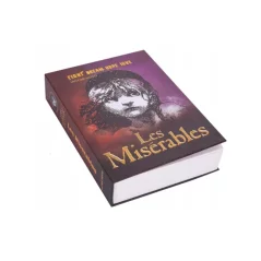 Seif in forma de carte, cu imprimeu Les Miserables, metalic, 18 cm
