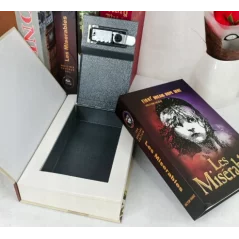 Seif in forma de carte, cu imprimeu Les Miserables, metalic, 18 cm