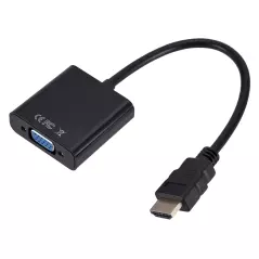 Adaptor Convertor HDMI la VGA + AUDIO, Gonga® - Negru