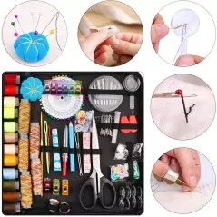 Set 200 de elemente pentru cusut, multicolor, Gonga®