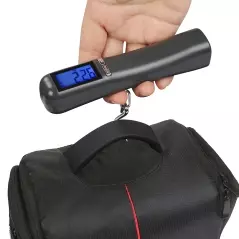 Cântar electronic de mână cu clemă pentru bagaj, Gonga® - Negru