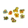 Puzzle din lemn cu animale din jungla, 8 piese, Gonga®