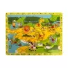Puzzle din lemn cu animale din jungla, 8 piese, Gonga®