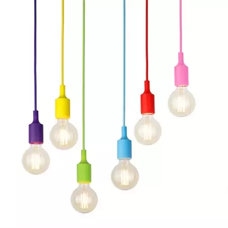 Lustra Cu 6 Pendule E27, Model Spider, Multicolor, Gonga®