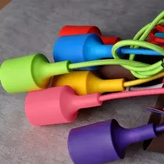 Lustra Cu 6 Pendule E27, Model Spider, Multicolor, Gonga®