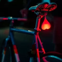 Lampa pentru bicicleta, forma amuzanta, rosu, Gonga - Alb