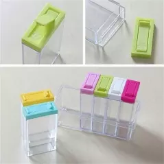 Set de 6 recipiente transparente pentru condimente, multicolor, Gonga®