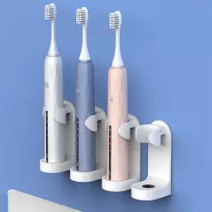 Suport universal de perete pentru periuțe de dinți electrice, Gonga - Alb