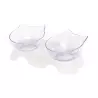 Castron dublu pentru animale de companie, transparent, Gonga®
