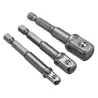 Set adaptoare autofiletanta 3 elemente 1/4"-3/8"-1/2 ", Gonga®