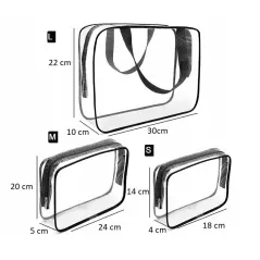 Set organizator turistic, 3 genti transparente, Gonga®