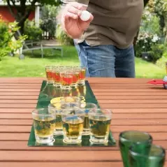 Joc pentru adulti, de petrecere Shots Pong, 12 shooturi - Verde