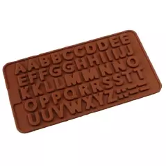 Formă din silicon pentru ciocolată, literele alfabetului, Gonga