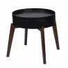 Masuta de cafea, blat rotund, Loft 45 x 45 x 40 cm, negru
