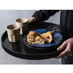 Masuta de cafea, blat rotund, Loft 45 x 45 x 40 cm, negru