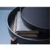Masuta de cafea, blat rotund, Loft 45 x 45 x 40 cm, negru