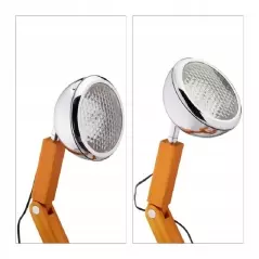 Lampă led, din lemn, reglabilă, cu cap in forma de proiector, Gonga®