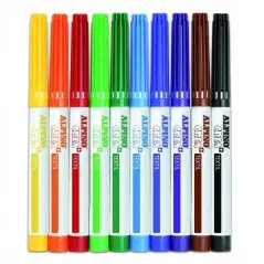 Set 10 markere diferite culori, pentru haine, Alpino