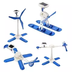 Jucarie robot solar pentru copii, 6 in 1 - Albastru