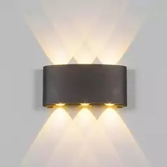 Lampă de exterior pentru fatada, negru, 6W, Gonga®