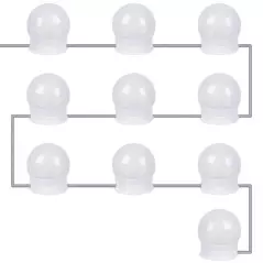 Set 10 buc lampa led pentru oglinda, usb, Gonga®