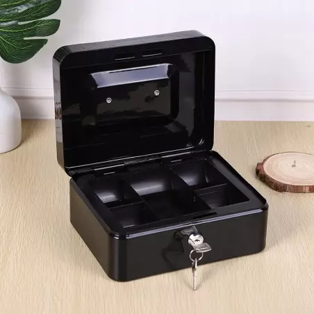Cutie pentru bani, depozitare obiecte, metalica, cu incuietoare,15x12 cm, Gonga®