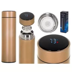 Termos inteligent cu afisaj LED si termometru, 500 ml, Gonga®