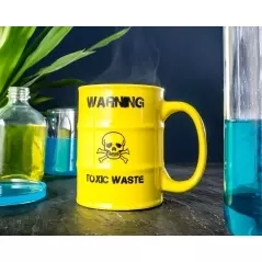 Cană în formă de butoi cu mesaj WARNING TOXIC WASTE, Gonga®