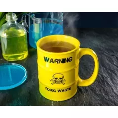 Cană în formă de butoi cu mesaj WARNING TOXIC WASTE, Gonga®